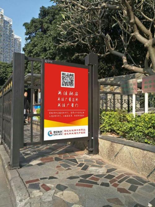深圳人行通道喷塑广告单门